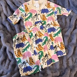 Hanna Andersson Multicolor Animal Print Kids Pajama Set
